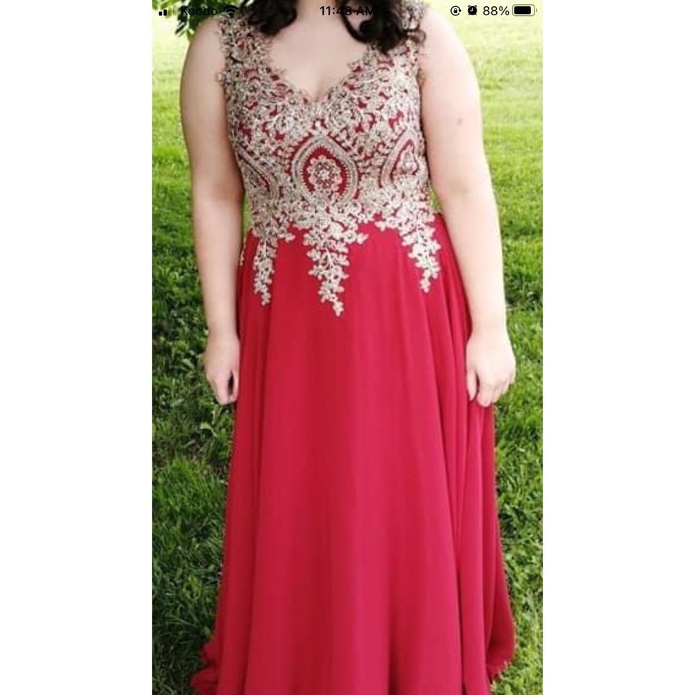 Burgundy prom dress